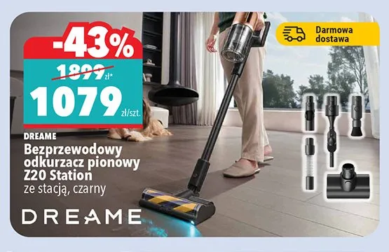 Bezprzewodowy odkurzacz pionowy Dreame Z20 Station promocja w Biedronka