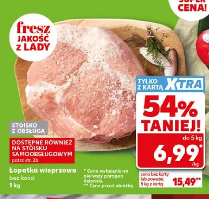 Łopatka wieprzowa bez kości promocja w Kaufland