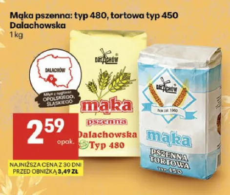 Mąka pszenna typ 480 Dalachowska promocja w Delikatesy Centrum