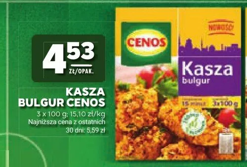 Kasza bulgur Cenos 3-pak promocja w Stokrotka