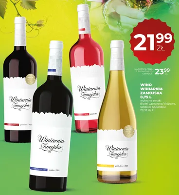 Wino czerwone Winiarnia Zamojska Czarna Porzeczka słodkie promocja w Duży Ben