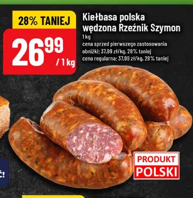 Kiełbasa polska wędzona Rzeźnik Szymon promocja w POLOmarket
