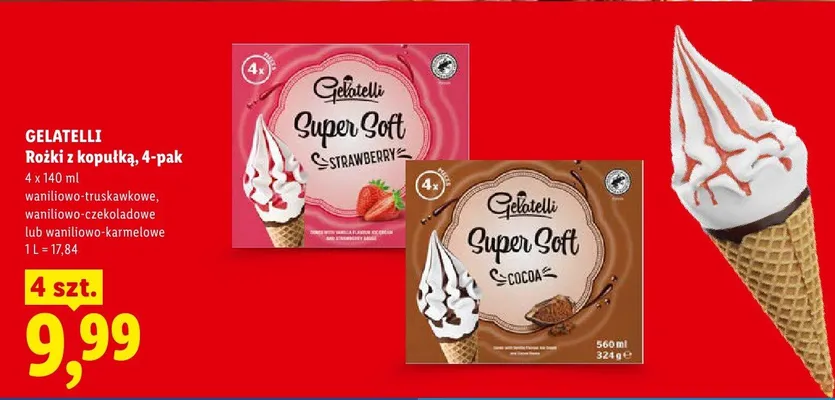 Rożki z kopułką Gelatelli promocja w Lidl