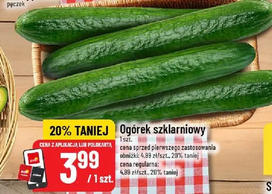 Ogórek szklarniowy POLOmarket promocja w POLOmarket