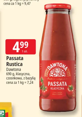 Passata Rustica z bazylią Dawtona promocja w Leclerc