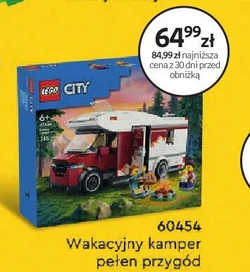 Klocki LEGO City 60454 Wakacyjny kamper pełen przygód promocja w Dzień Dziecka