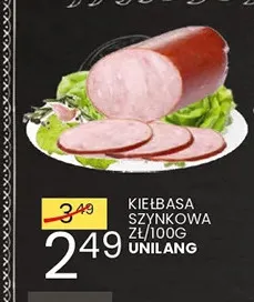 Kiełbasa szynkowa Unilang promocja w Wafelek
