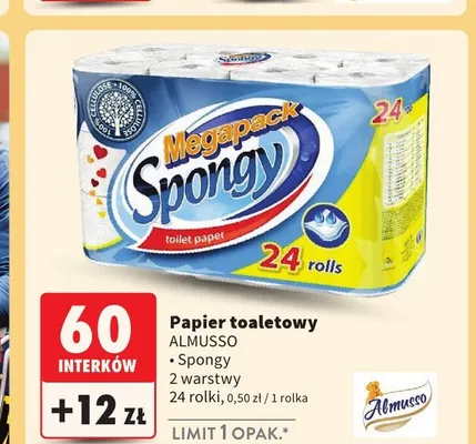 Papier toaletowy Almusso Spongy 24-pak promocja w Intermarche