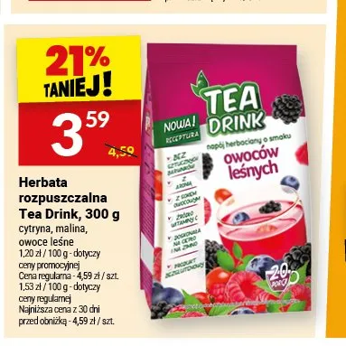 Herbata rozpuszczalna Tea Drink cytryna promocja w Twój Market