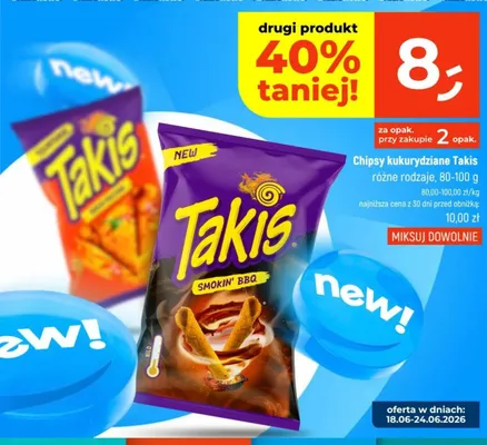 Chipsy kukurydziane Takis Fuego promocja w Dealz