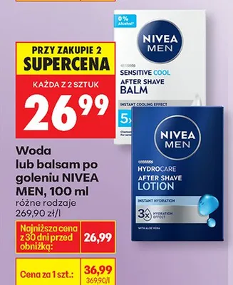 Woda po goleniu lub balsam po goleniu NIVEA MEN, różne rodzaje promocja w Biedronka