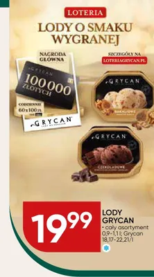 Lody Grycan waniliowe promocja w Chata Polska