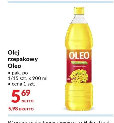 Olej rzepakowy Oleo promocja w Makro