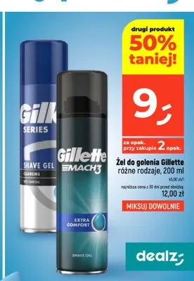 Żel do golenia Gillette Mach3 Extra Comfort promocja w Dealz