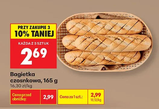 Bagietka czosnkowa promocja w Biedronka