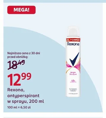 Antyperspirant w sprayu Rexona promocja w Rossmann