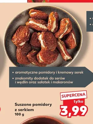 Suszone pomidory z serkiem promocja w Kaufland