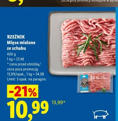 Mięso mielone ze schabu Rzeźnik promocja w Lidl