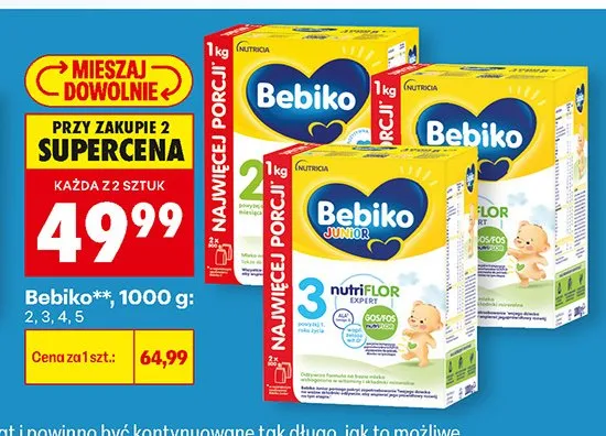 Mleko modyfikowane Bebiko 2 promocja w Biedronka