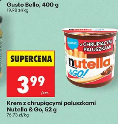 Krem z chrupiącymi paluszkami Nutella & Go! promocja w Biedronka