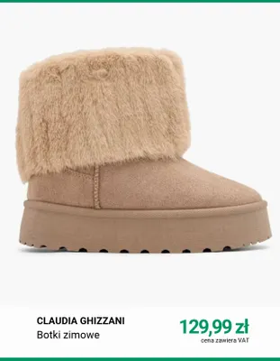 Botki zimowe Claudia Ghizzani promocja w Deichmann
