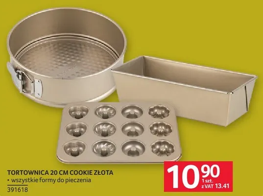 Tortownica 20 cm Cookie złota promocja w Selgros