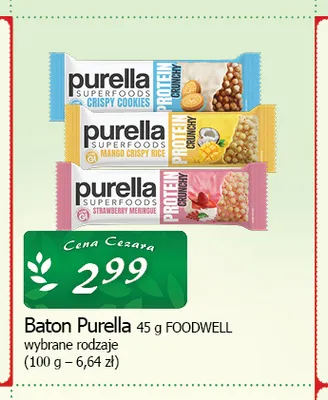 Baton proteinowy Purella Mango Crispy Rice Foodwell promocja w CEZAR Delikatesy