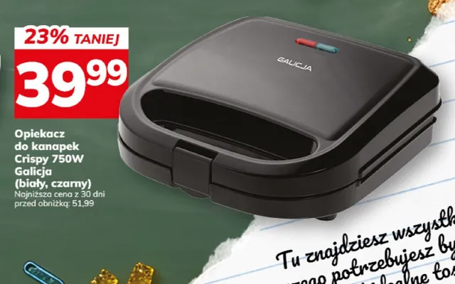Opiekacz do kanapek Crispy Galicja promocja w Hitpol