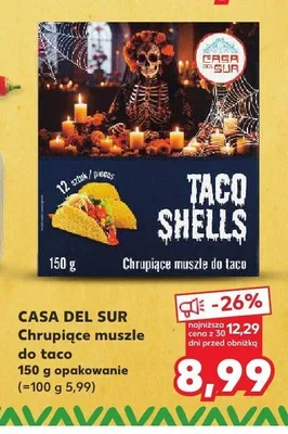 Chrupiące muszle do taco Casa del Sur promocja w Kaufland