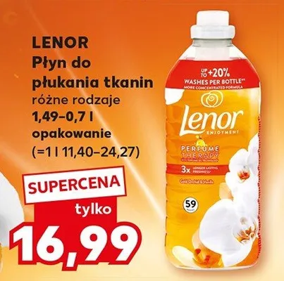 Płyn do płukania tkanin Lenor różne rodzaje promocja w Kaufland