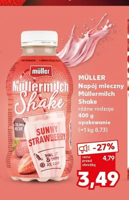 Napój mleczny Müllermilch Shake Müller promocja w Kaufland