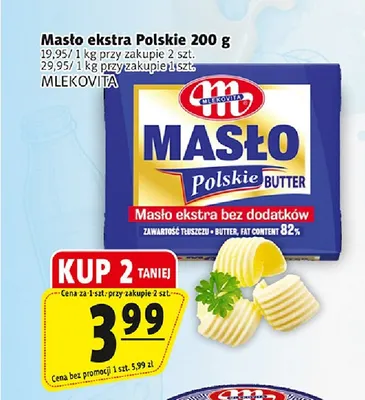 Masło ekstra polskie Mlekovita promocja w Prim Market