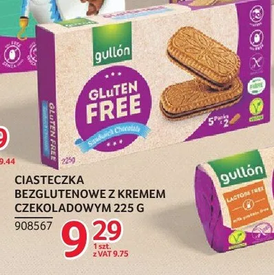 Ciasteczka bezglutenowe z kremem czekoladowym Gullon 225 g promocja w Selgros