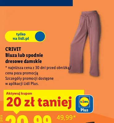 Spodnie dresowe damskie Crivit promocja