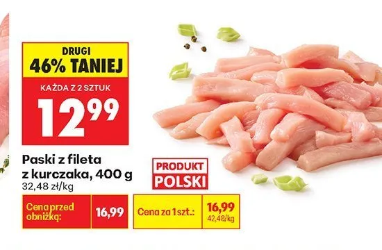 Paski z fileta z kurczaka promocja w Biedronka