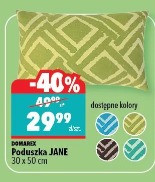 Poduszka JANE 30 x 50 cm dostępne kolory Domarex promocja w Biedronka Home