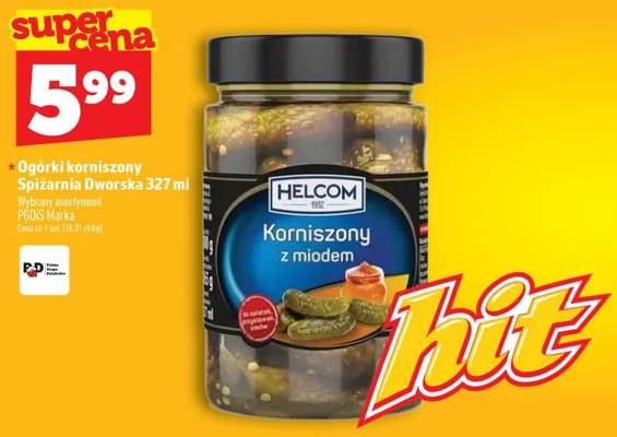Ogórki korniszony Spiżarnia Dworska promocja w TOPAZ
