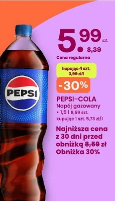 Napój gazowany Pepsi-Cola promocja w Frisco