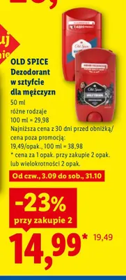 Dezodorant w sztyfcie dla mężczyzn Old Spice promocja w Lidl