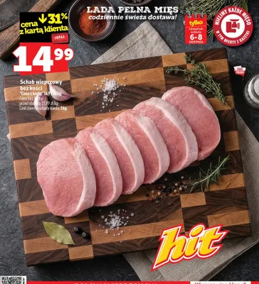 Schab wieprzowy bez kości promocja w TOPAZ