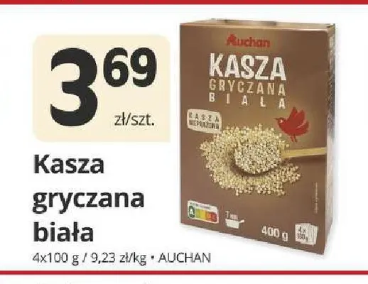Kasza gryczana biała Auchan promocja w Marketvita