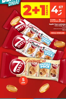 Rogaliki 7 Days z nadzieniem 5-pak promocja w Dealz
