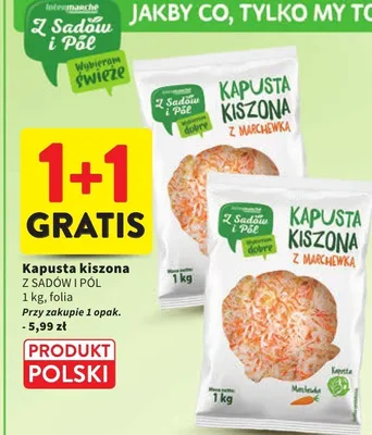 Kapusta kiszona z marchewką folia promocja w Intermarche