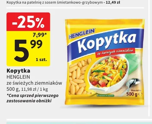 Kopytka ze świeżych ziemniaków Henglein promocja w Intermarche