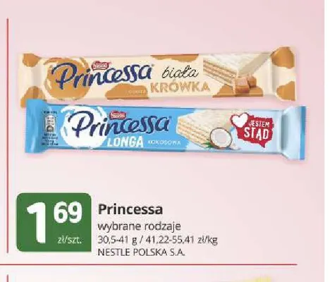 Wafel Princessa biała krówka promocja w Marketvita