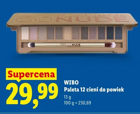 Paleta 12 cieni do powiek Wibo Go Nude promocja w Lidl