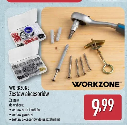 Zestaw śrub i kołków WORKZONE promocja w Aldi