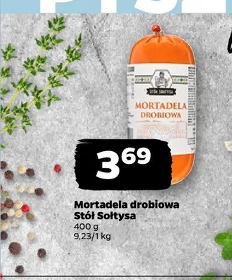Mortadela drobiowa Stół Sołtysa promocja w Netto