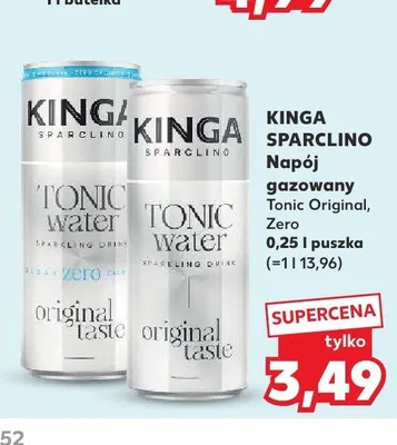 Napój gazowany Kinga Sparclino Tonic Original promocja w Kaufland