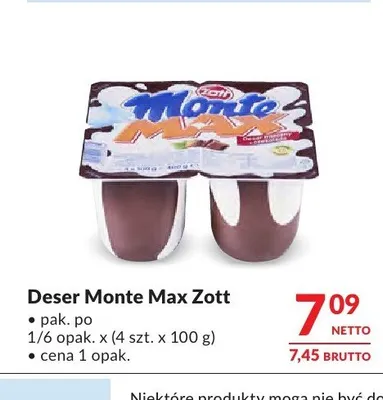 Deser Monte Max Zott 4-pak promocja w Makro